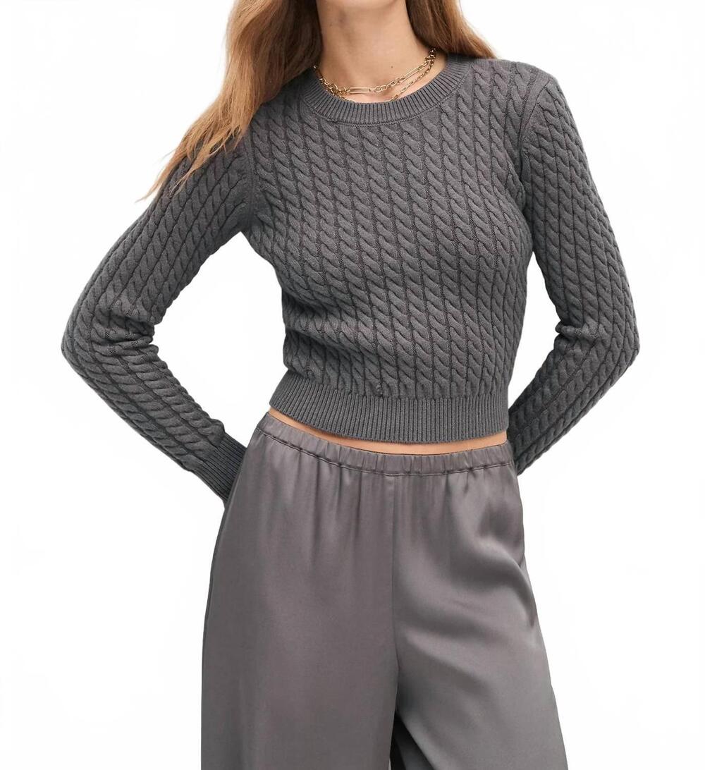 NEW FAVORITE DAUGHTER the feel good sweater in grey shadow